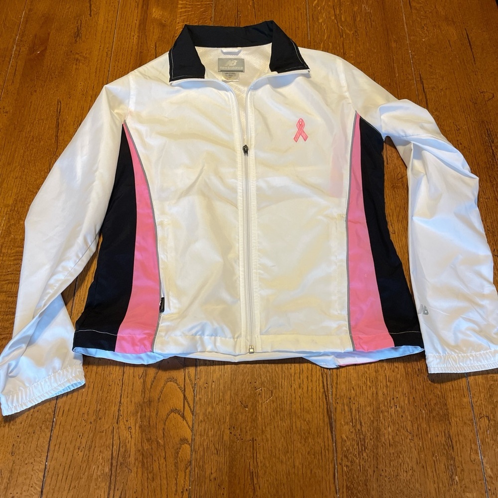 Breast Cancer Awareness New Balance Women's White and Pink Jacket